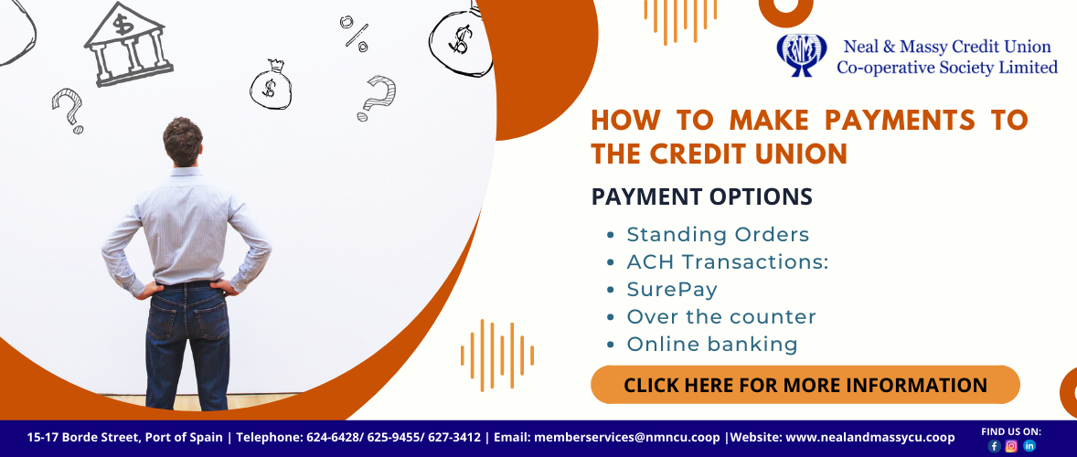 HOW TO MAKE PAYMENTS TO THE CREDIT UNION