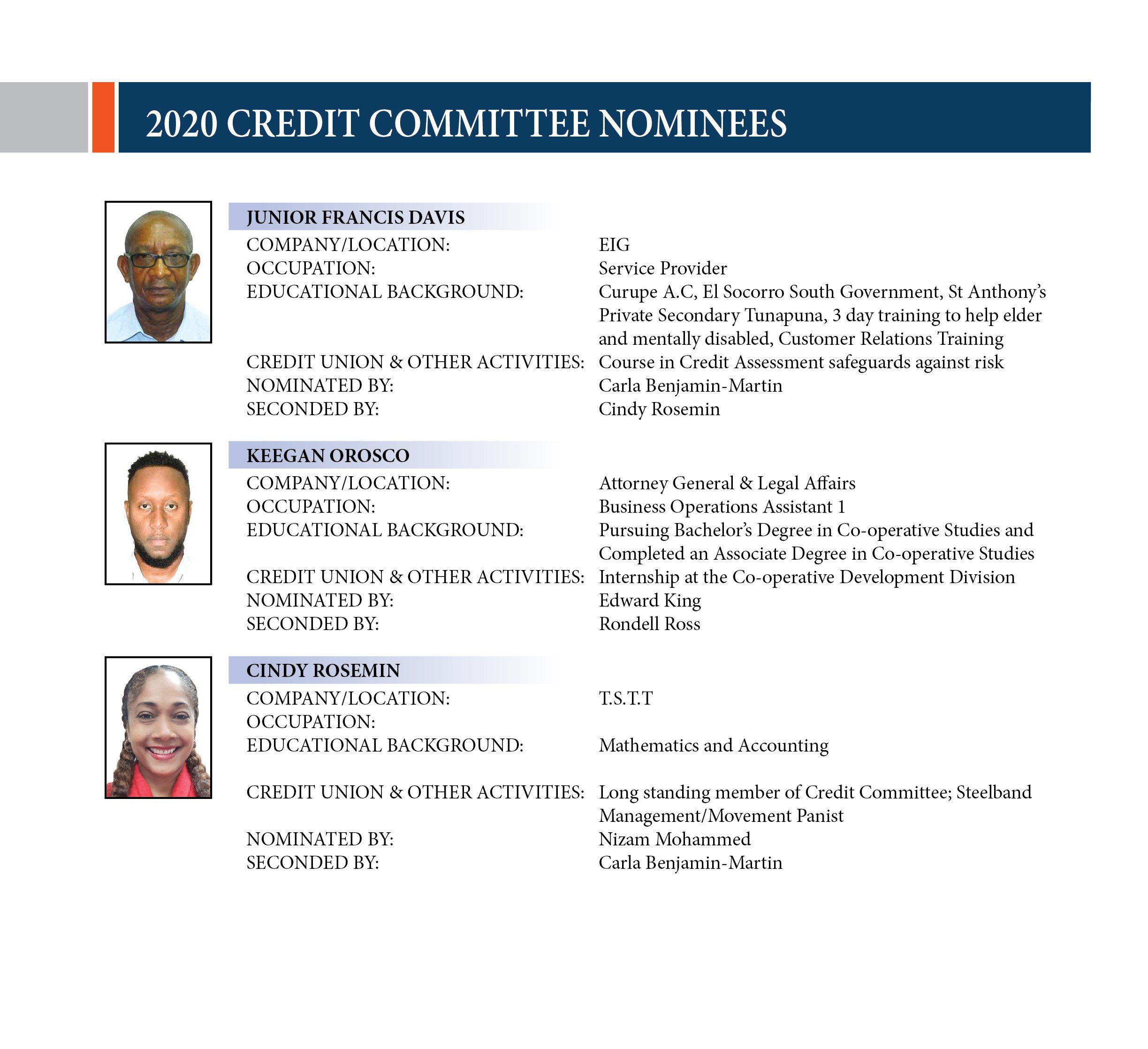 credit nominees 2020